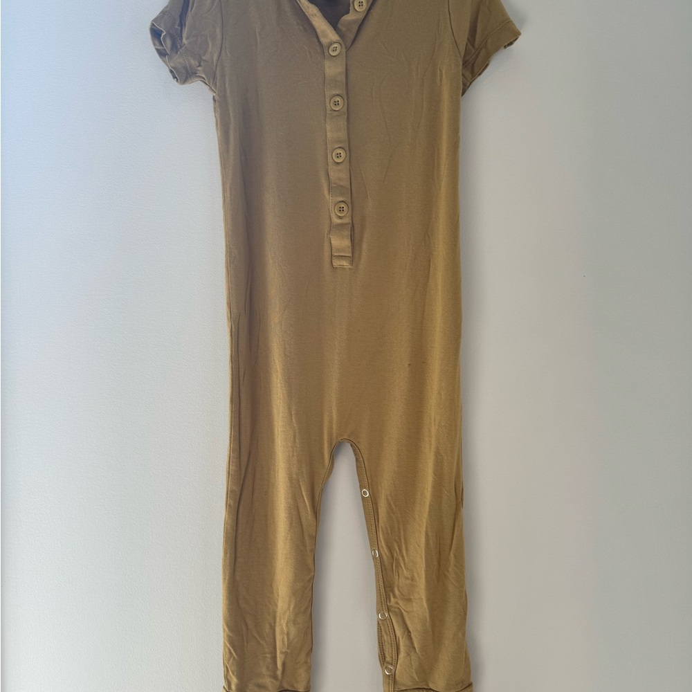 Gold Kate Quinn Button-Up Jumpsuit
